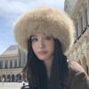Plush Mongolian Hat Women's Cold-proof White Warm Northeast Basin Hat Ear Protection Hat Fox Hair Winter Bucket Hat