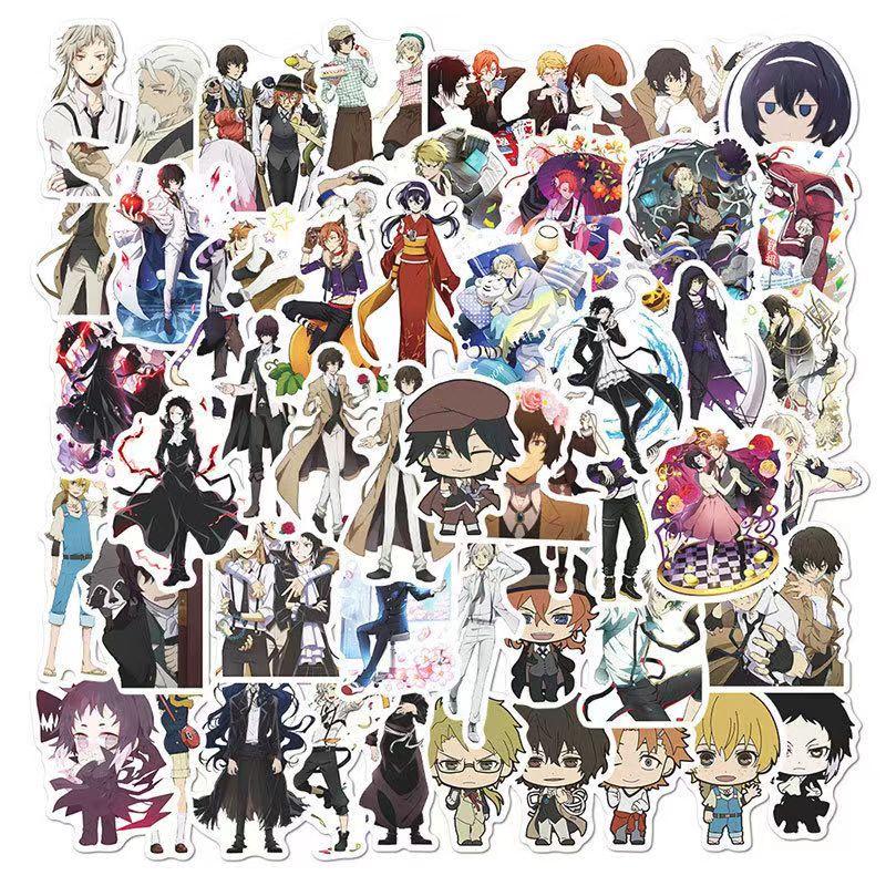 Bungo Stray Dogs Color Stickers, 100 Sheets(not Repeated), Waterproof & Sunscreen