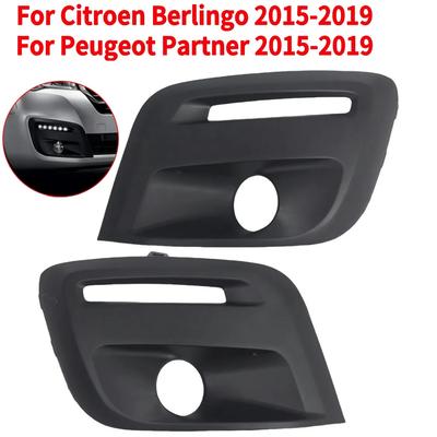 Voorbumper Mistlamp Grille Voor Peugeot Partner 2015-2019 Auto Voorbumper Grille Voor Citroen Berlingo Mistlamp Grille Cover