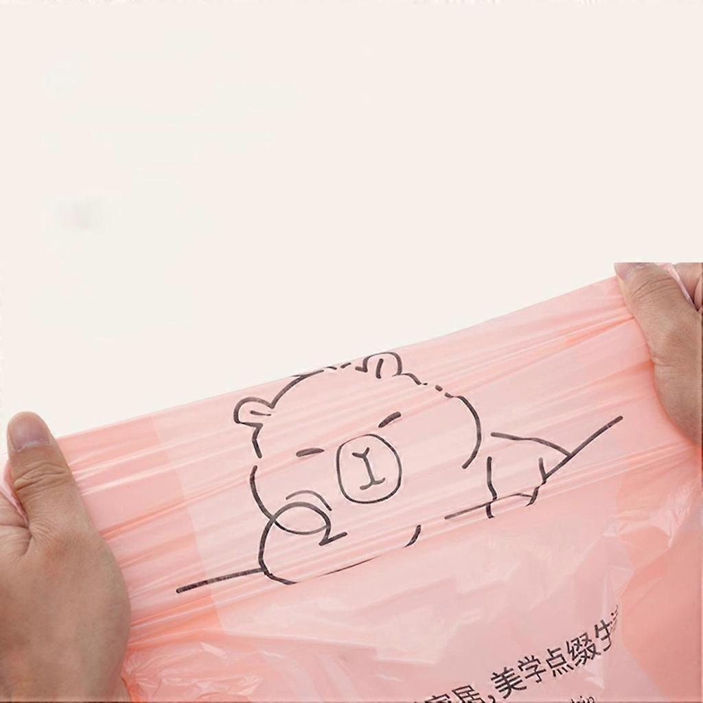 Pink Trash Bags Vest Style Heavy Garbage Bag Duty 50 Count - Leakproof for Kitchen Bathroom Home Office 4pcs
