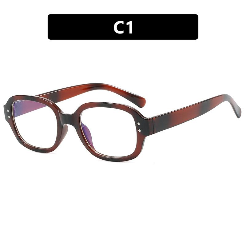 Modern Retro Narrow Oval Shaped Glasses Frame Female Concave Design Street Photography Personalized Flat Mirror Simple Design