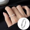 Exquisiter offener Goldring: Japanischer & Koreanischer Stil, Dünnes Band mit Diamanten besetzt, Stapelbarer & Eleganter Fingerschmuck