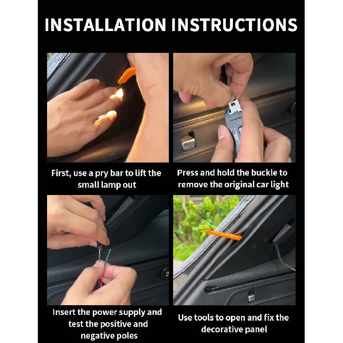 Car High Brightness Trunk Lighting LED Ambient Light Interior Decoration led sedan SUV MPV Automatic Sensing Tailgate Lamp Strip Neon Lights 4