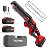 Navin Cordless Electric Chainsaw with Brushless Two for Firewood and Garden Pruning Fuel 8-inch Chainsaw, Motor, Pump-Fueled, 4.0Ah Batteries,