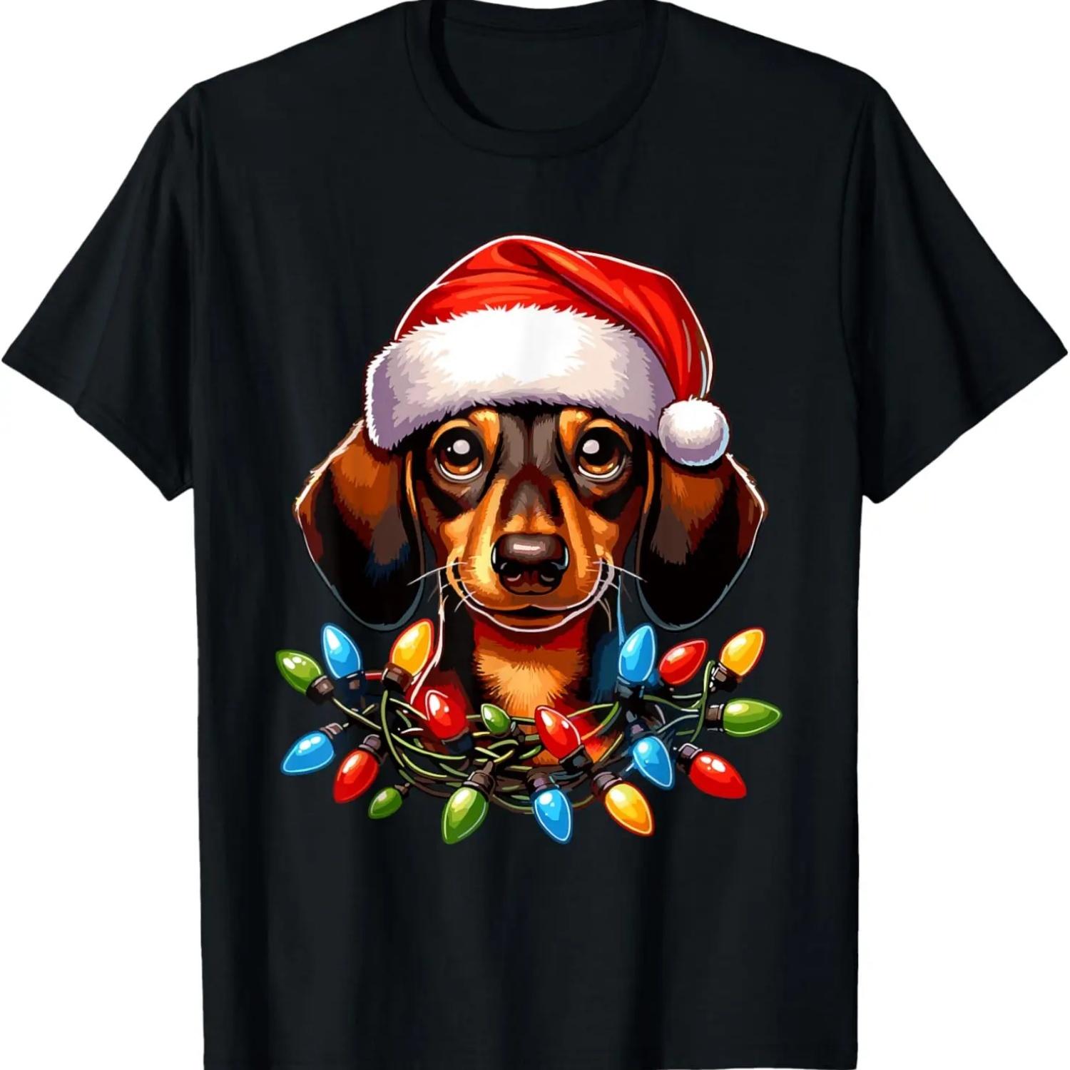 Dog Owner Xmas Men Women Favorite Dachshund Christmas T-Shirt S чёрный