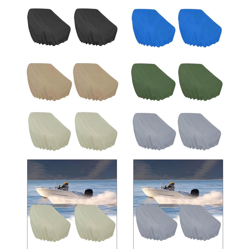 2Pcs Boat Seat Covers Furniture Protection Easy Installation