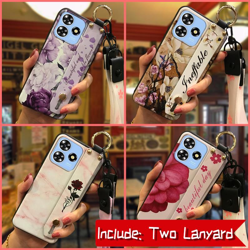 Fashion Design Soft case Phone Case For ZTE Blade A73 4G/V50 Smart Silicone Lanyard Shockproof Back Cover Dirt-resistant