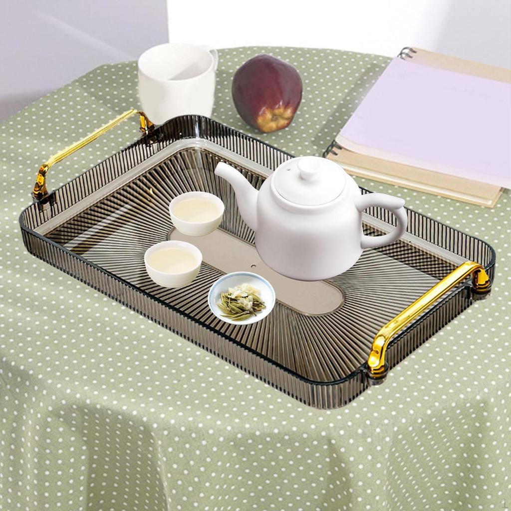 Kosmetik- und Parfüm-Aufbewahrungstablett mit Griffen