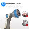 Garden Hose Nozzle 8 Patterns Hose Sprayer With Thumb Control Watering Tool For Garden, Car Wash, Lawning Care & Pet Shower