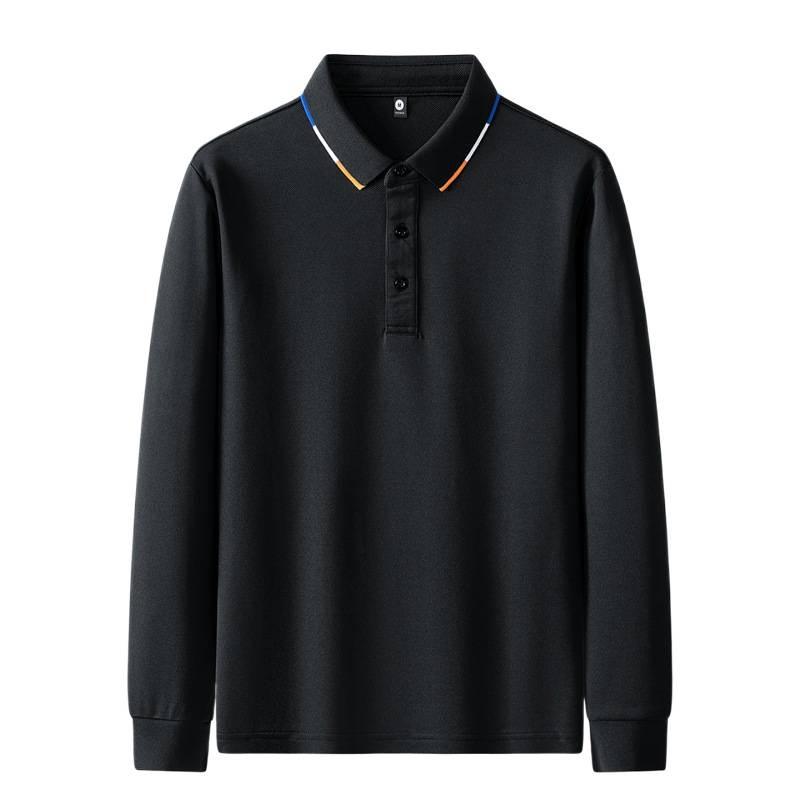 Men's Long Sleeve Polo Shirts Button Casual Work Pullover Shirts Moisture Wicking Lightweight Golf Shirts Regular-Fit Collared Tee Shirt for Men