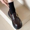 [Uncle Shoe] 2025 New Loafers Women's Platform Summer and Autumn British Style Small Leather Shoes with Skirts Mary Jane Single