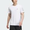 Adidas Reflective Stripe Sports Crew Neck Short Sleeve T-Shirt Men Tops White JF1472