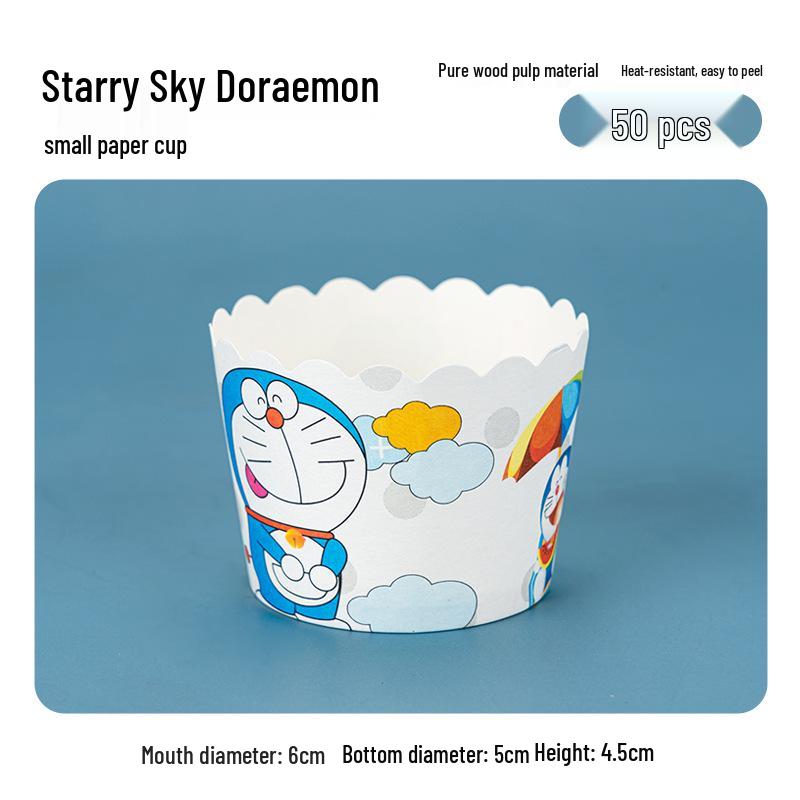 50 Hochtemperatur-Beständige Kraftpapier Muffin- & Chiffon-Kuchenförmchen - Lebensmittelqualität, Einweg, Runde Backförmchen