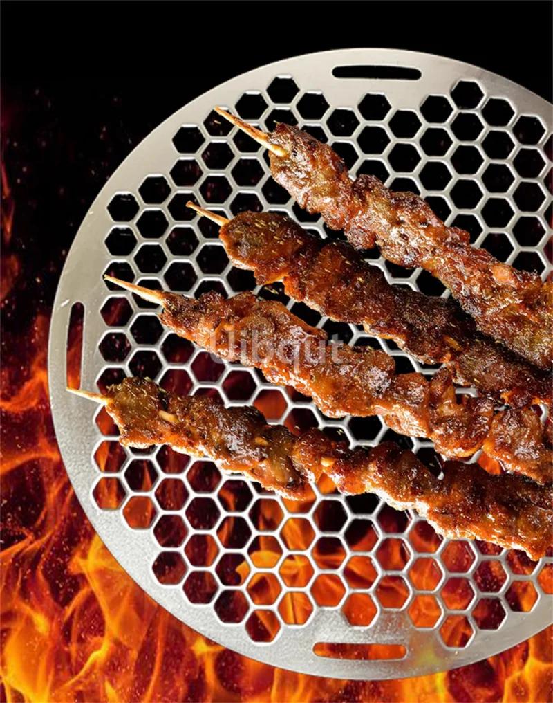 15 To 60cm Smooth Barbecue Round Cooling Baking Rack 304 Stainless Steel Wire Oven Grill  Sheet Circular BBQ Net Baking Grill