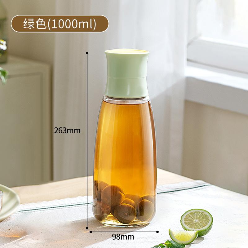 

Food-Grade Glass Airtight Jar for Bayberry Wine Home Brewing Storage Bottle Leakproof Container for Pickling Decanting 1.0L