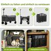Carro Plegable Pequeño 100KG, Carro de Mano, Carrito de Compras Carro de Camping con Asa Ajustable en Altura, Ligero y Ahorra Espacio y Estable, Negro