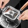 1-Person 304 Stainless Steel Soup Pot with Lid Household Stew Cookware European SimpleDurable Kitchen Pot Essentials