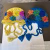 Hot-selling Handmade Crochet Wool Hat Abroad, Pure Cotton Three-dimensional Flower Hollow Women's Head Hat, Fashionable and Casual Pullover Hat
