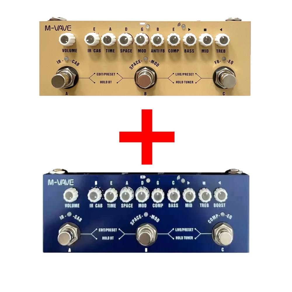 M-VAVE Cube BABY Rechargeable Multi Effects Guitar Pedal Delay Chorus Reverb Effect for Electric Guitar/Bass/Acoustic Guitar