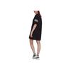Adidas Originals Trefoil Striped Crew Neck Straight Cut Short Sleeve Dress Women Dress Black HM1773