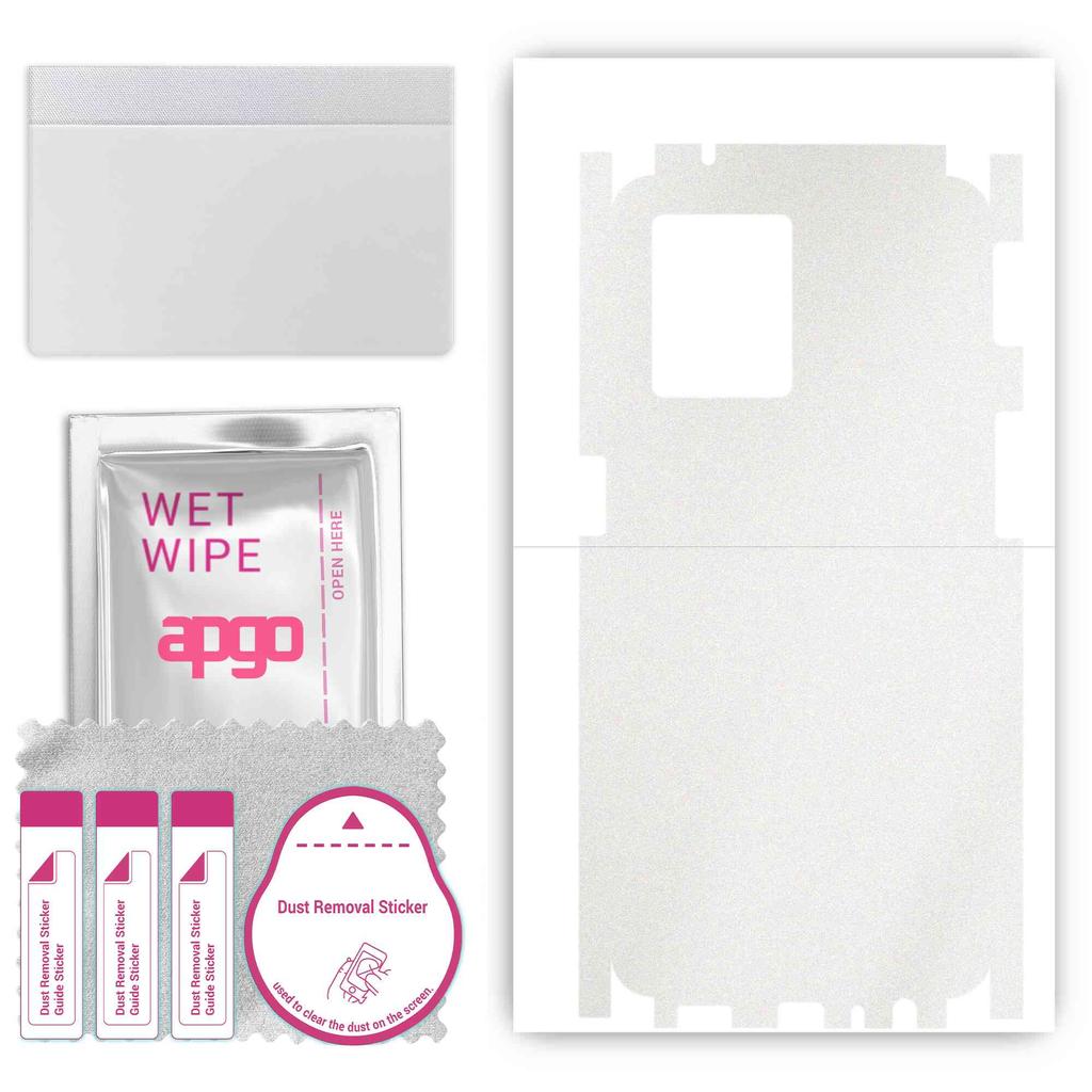 apgo Schutzfolie Sticker für die Rückseite+Seiten kompatibel mit Oppo Reno8 4G, Vollständige Umhüllungsfolie, Folie, Vinyl - Muster Matt Transparent