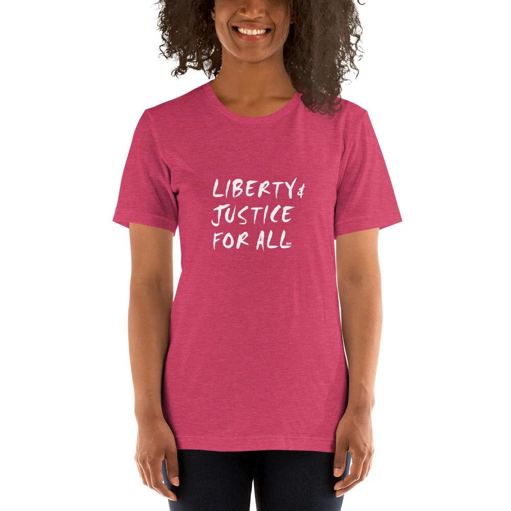 E2K liberty and justice for all Unisex T-Shirt freedom peace love blm equality 4XL