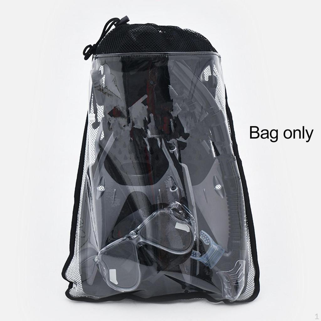 Mesh Snorkel Bag Net Portable Multipurpose Swim Fins Bag, Gear for Surfing
