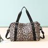 Large Capacity Women's Sports Fitness Bag Leopard Print Design Weekender Overnight Bag Portable Business Travel Bag