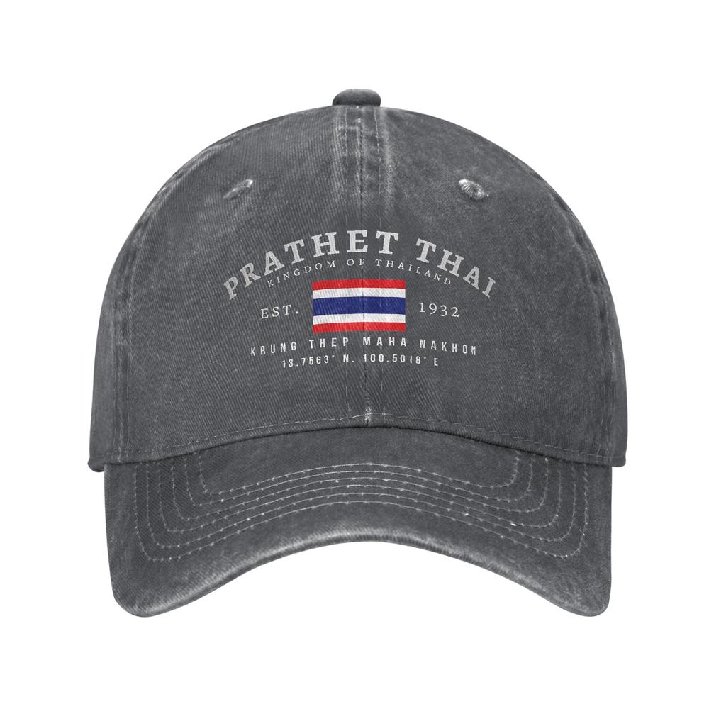 Thailand EST.1949 Krung Thep Maha Nakhon Capital Washed Baseball Cap Fashion Sun Trucker Hat Summer Unisex Baseball Caps