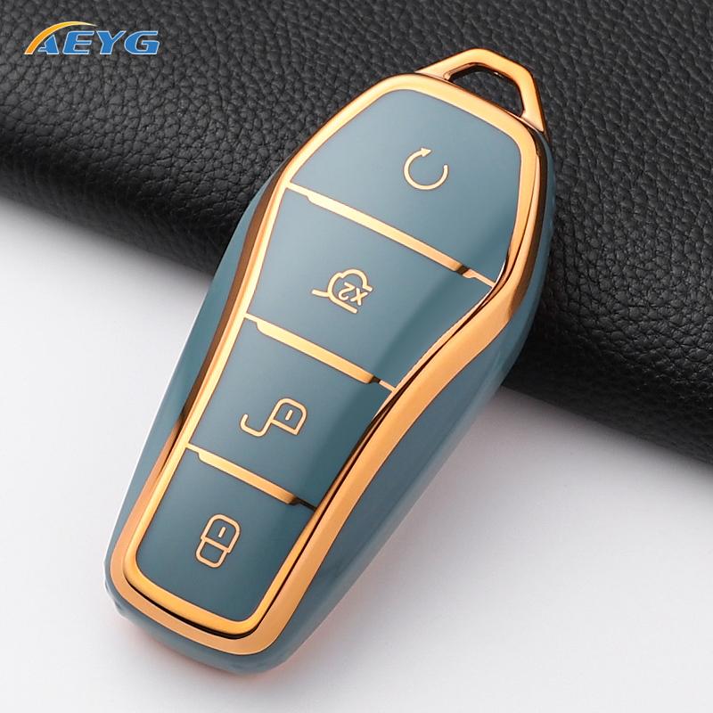 Tpu Car Key Case Cover Shell For Byd Song Plus Atto 3 Han Ev Tang Dm Qin Seal Dolphin Remote Fob Holder Keychain Accessories