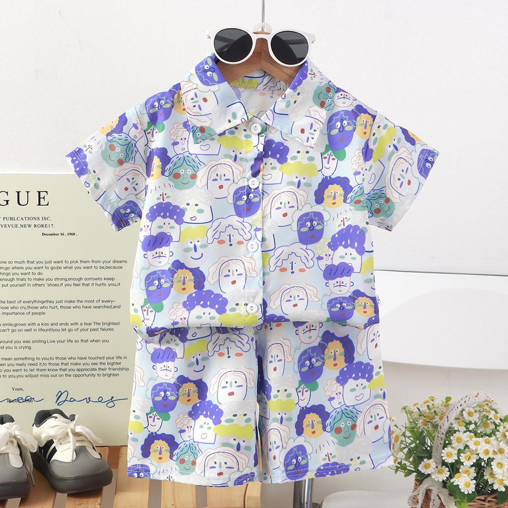 Children's Short-sleeved Short Pants And Shirt Set - Summer Boys' Casual Outfit