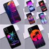 Coque Rétrowave Néon Arbre de Palmier Pour Xiaomi Redmi Note 14 13 Pro 9 10 11 12 Pro 10S 11S 12S Redmi 14C 13C 10C 12C Coque