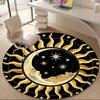 1PC Celestial Pattern Office Round Area Rug, Mat Suitable For Office, Under Office Chairs Bedroom Living Room Home Decor, Room Deco