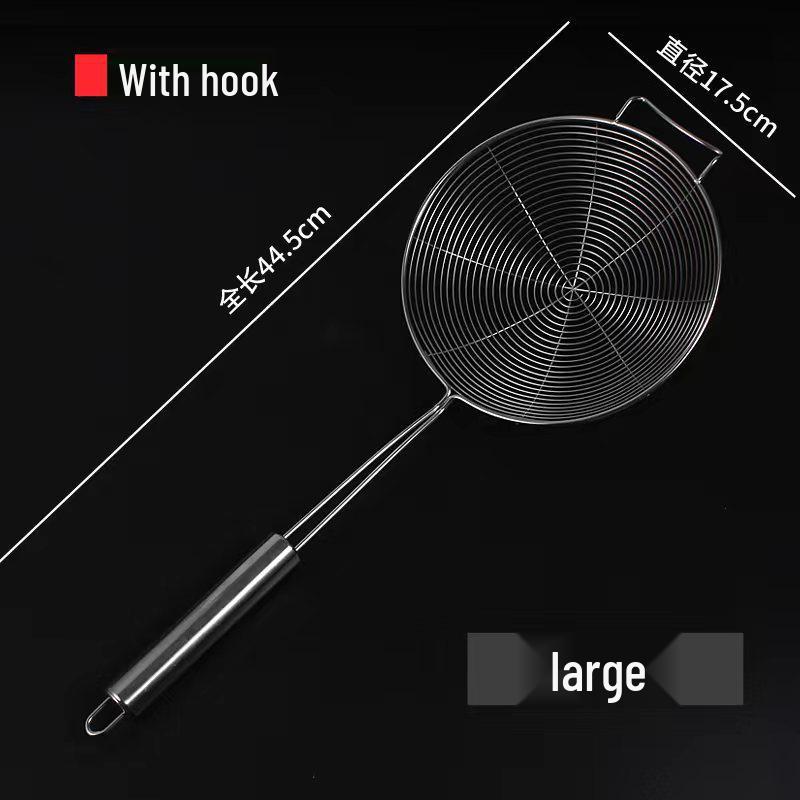 Large Stainless Steel Mesh Skimmer for Frying and Dumpling Straining