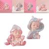 2pcs Cute Sea Girl Figurines Miniature Statue for Decoration Birthday Gift