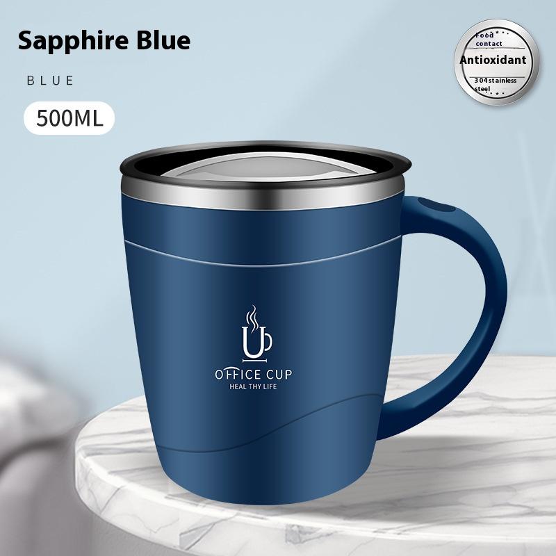 304 Stainless Steel Mug, Double-layer Heat and Cold Preservation, Business Portable Coffee Cup Office with Handle for Making Tea
