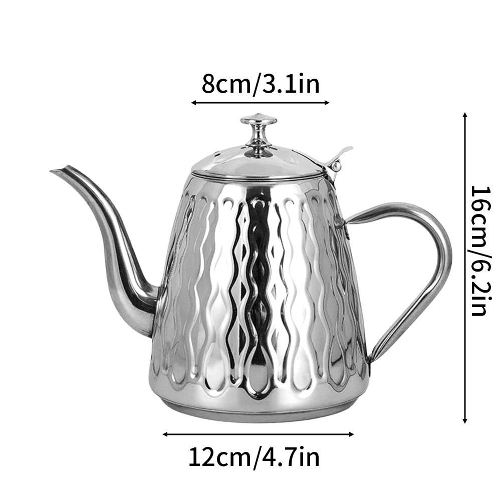 

1Pc Thickened Stainless Steel Pineapple Pot With Filter, Tea Kettle, Coffee Pot, El Restaurant, Cold Water Pot, Induction Coo