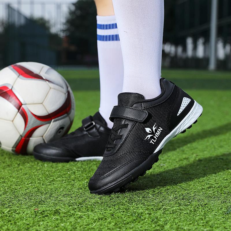 Zapatos de entrenamiento para niños y adolescentes, zapatillas de fútbol con clavos cortos, antideslizantes, resistentes al desgaste, absorbentes de golpes, de gran tamaño