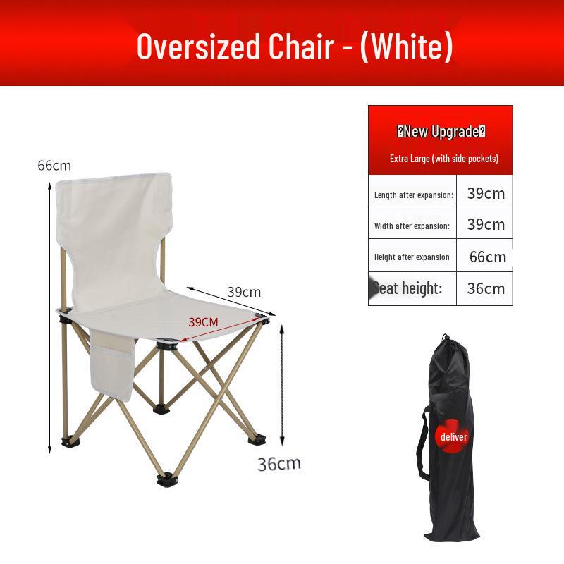 Tragbarer Outdoor-Klappstuhl für Camping, Angeln, Grillen, Picknick und zum Skizzieren