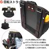 Three-tiered tool belt with detachable nail pouch, suitable for electricians. Made of high-density nylon with a holder for small items. Attaches to a