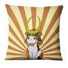 45X45Cm Polyester Japanese Lucky Cat Printing Pillowcase Home Pillow Decoration Ukiyo-E Cushion