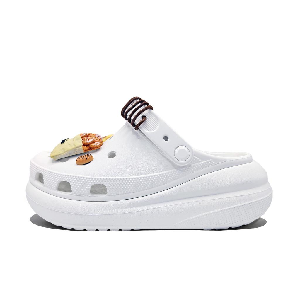 Crocs Crush Clog EVA Jinling Chaochuang Sweet and Cute Fresh Casual Hole Shoes Unisex White