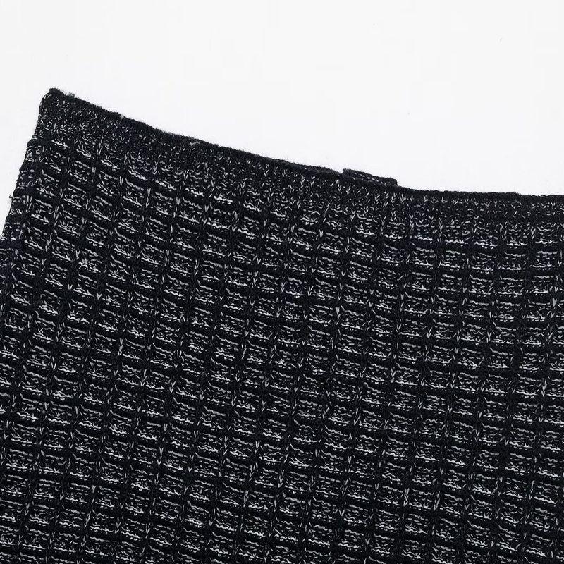 Kaslead New Women Clothes Western Style Fashion Simple Texture Tube Top Stretch Two-piece Set