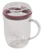 Pearl Metal Glass with Double Dishwasher Double-Walled Mug, 250ml, Lid, Walled, Handle, Safe, L-7546