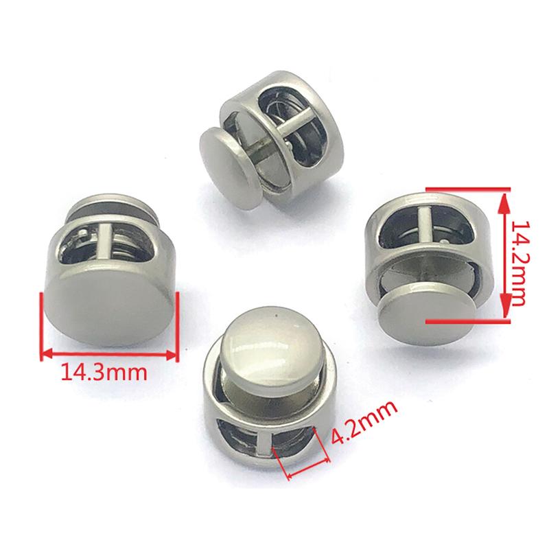 Factory Metal Material Electroplated Colorful 2mm 3mm 4mm 5mm Rope Toggle String Stopper серебряный