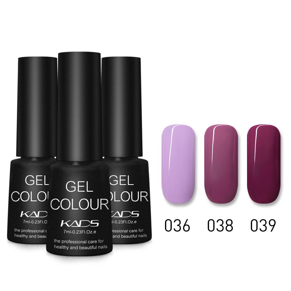 kads 3 buc/set Oja Gel de Unghii UV LED Soak Off Gel Lac de Unghii pentru Manichiură 7ml Semi Permanent Vernis Lac UV