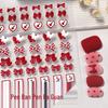 5D Embossed Red Bow Nail Stickers for Festive DIY Nail Art