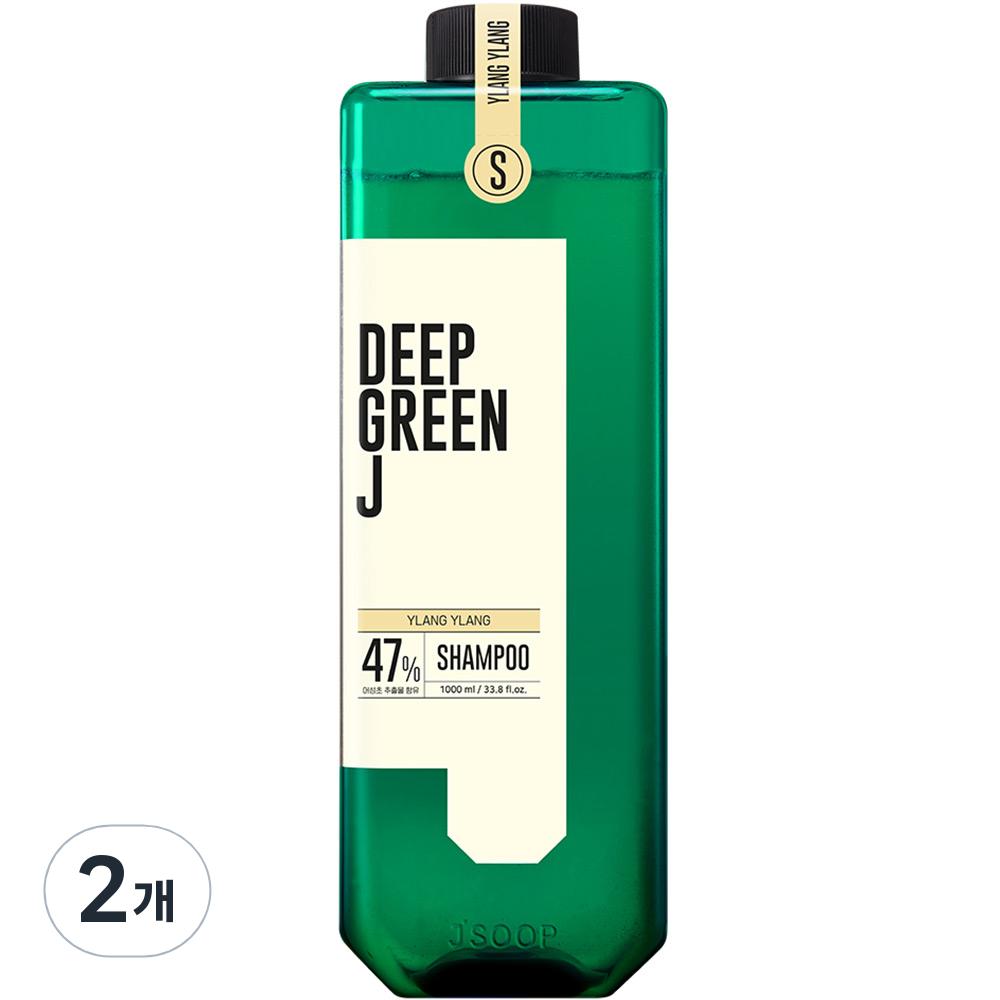

Шампунь J.Sup Deep Green J Aroma Vegan с ароматом иланг-иланга, 1 л, 2 шт.