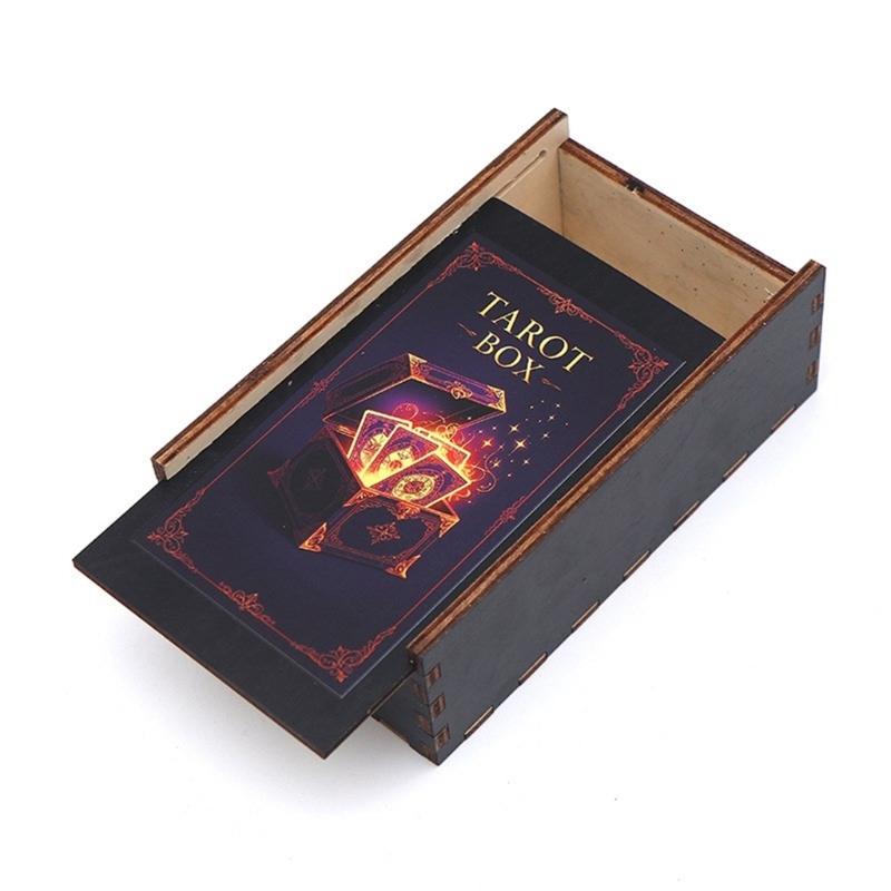 Rechteckige Holzkarte Box Spielkarten Tarots Behälter Schmuck Aufbewahrungskoffer Verpackung Poker Spiel Leere Poker Karten Aufbewahrungskoffer
