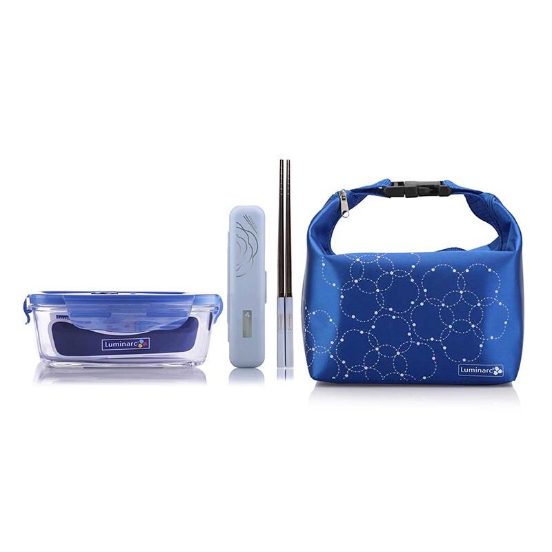 Luminarc Versailles 3-Piece Glass Lunch Box Set